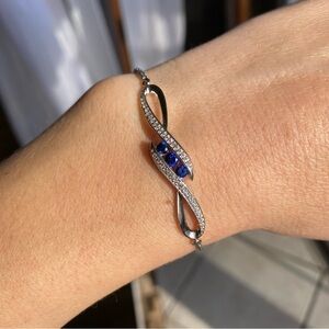 Kay Jewelry Sapphire, and Sterling silver bracelet